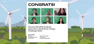 Parsons MS SDM Students Place 3rd in the Rotman Design Challenge 2022