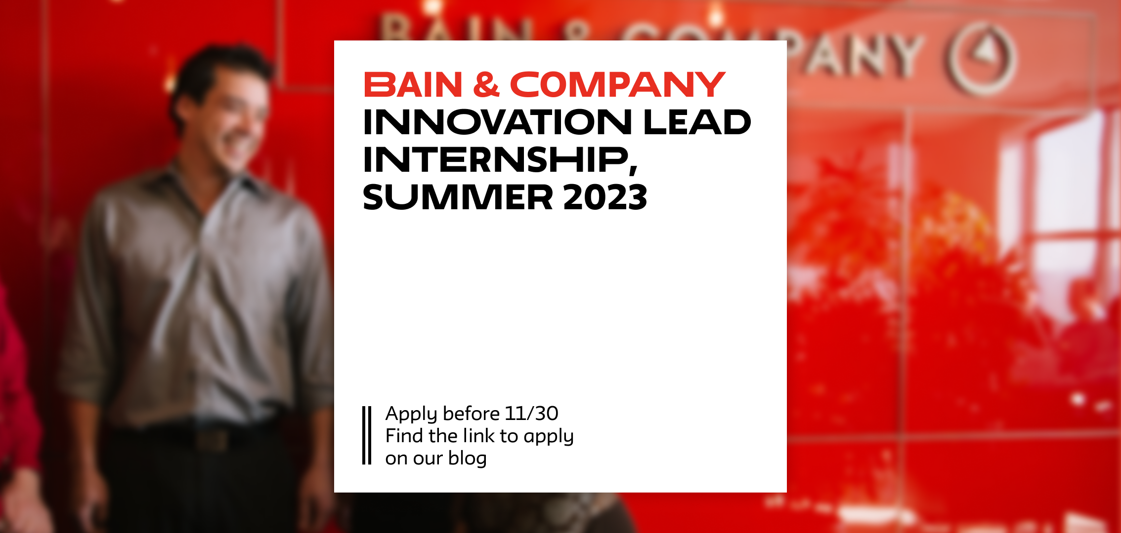 MS SDM Innovation Lead Internship, Summer 2023 Bain & Company MS