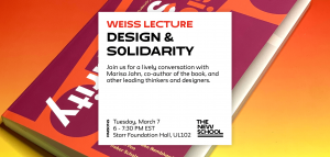 WEISS LECTURE | Design & Solidarity