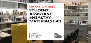 New Opportunity: Student Assistant @Healthy Materials Lab
