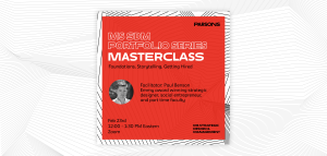 MS SDM Portfolio Series: Masterclass with Paul Benson
